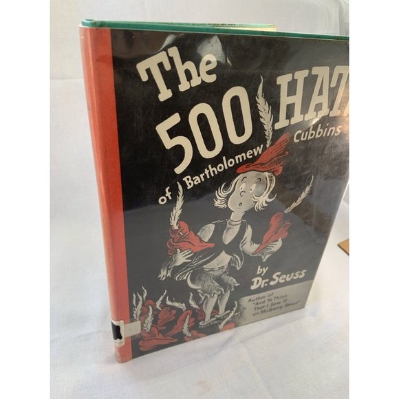 The 500 Hats of Bartholomew Cubbins by Dr Seuss 1938 Hb Dj First Edition - Picture 2 of 10